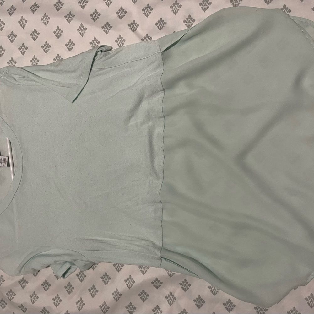 Bar III Green Sleeveless Peplum Blouse